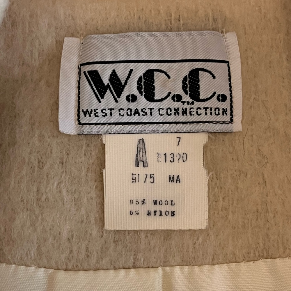 West Coast Connection (WCC) Retro Inspired Wool Blazer, Sz 7-8, Winter White - Picture 6 of 10